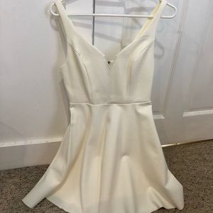 Formal white flare dress